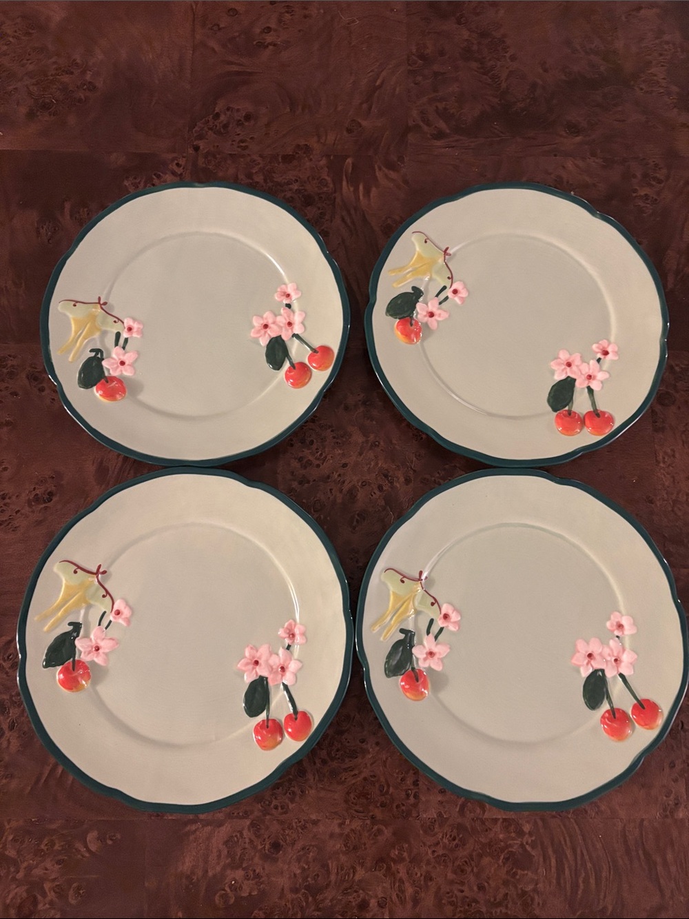 Anthropologie Faye Dessert plate set of 4